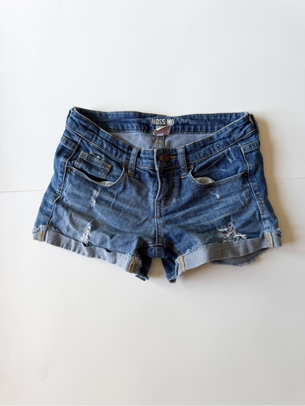 Mossimo Supply Co. Blue Distressed Denim Women’s Shorts size 3